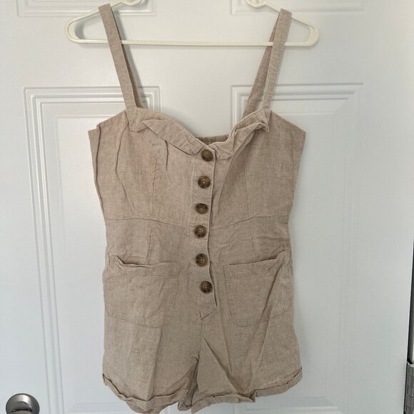 Urban Outfitters Linen Romper - Picture 1 of 2